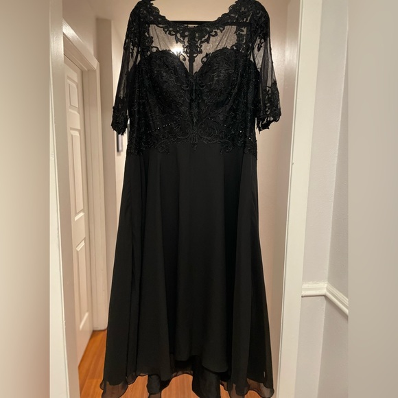 JJ's House Black Formal Dress with Beading! Only worn once. - Picture 11 of 14
